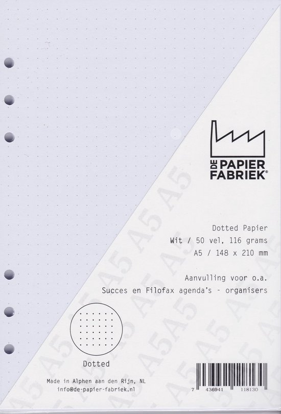 Foto: Aanvulling navulling a5 notitiepapier agenda s tabbladen vogels 116g m wit dotted papier