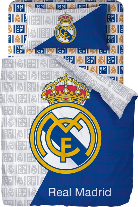 Couvre-lit Real Madrid 150x280 Hoeslaken 90x200 Kussensloop 3en1 Advantage