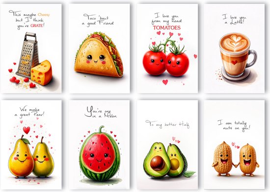 Wenskaarten set - Valentijnsdag - Wenskaarten met enveloppen - Valentijnskaarten - liefdes cadeau - valentijnskaarten set