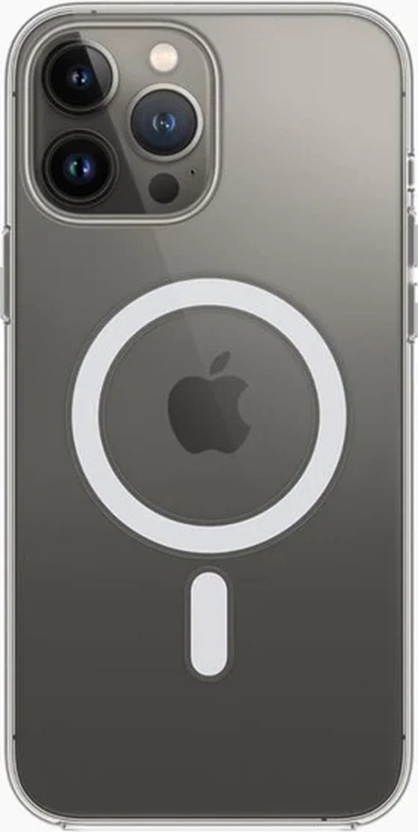 iPhone 13 Pro Magsafe hoesje – Transparant - voor magnetische Apple Oplader - Doorzichtig - MBH - met Magsafe Oplaadfunctie cover