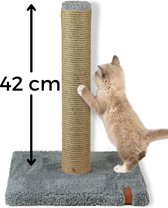 FEANDREA Kleine Kattenboom Multi-Level Krabpaal 68cm Rookgrijs PCT59G - Compact & Knuffelig Voor Kleine Appartementen