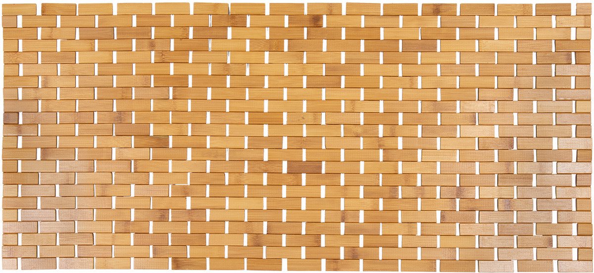 Tendance Badmat - bamboe - beige - antislip - L100 x B45 cm - douchemat - saunamat - hout
