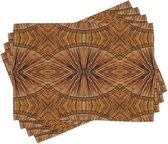 Set de 4 sets de table à manger en tissu lavable avec dos antidérapant New tribal oriental psychédélique en bois