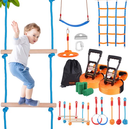 Ninja Slackline hindernisbaan set voor kinderen