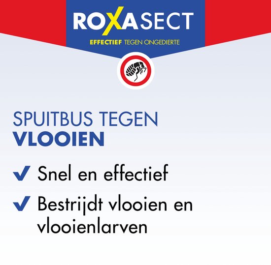 Roxasect Spray tegen Vlooien - Ongediertebestrijding - Vlooienspray voor in Huis - 300 ml
