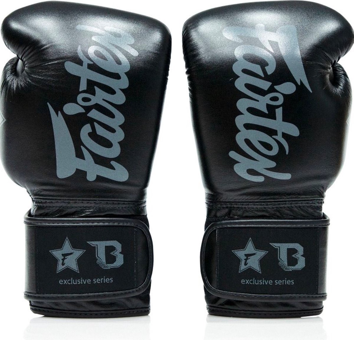 Fairtex X Booster Bokshandschoenen - FXB BG V2 - Echt leer - Zwart/Grijs 12 oz
