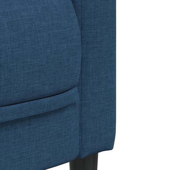 Fauteuil Tissu Bleu VidaXL - Canapé Salon/séjour/bureau - Meuble Moderne