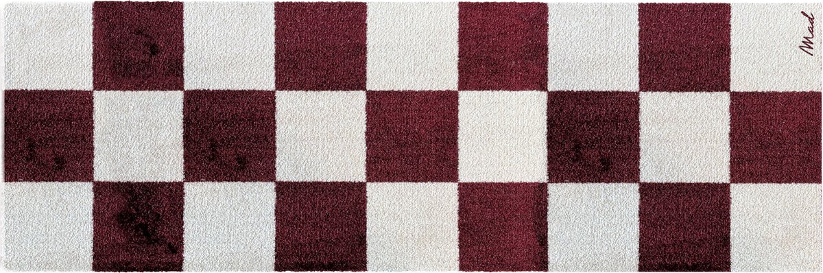 Mad About Mats DIZZY - deurmat - droogloop/touch - wasbaar - 50x150 bordeaux