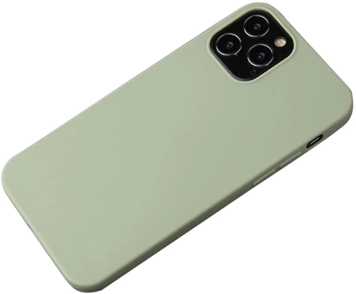 Cityhoesje - iPhone 15 Pro Max - Soft TPU Backcase - Matte Finish Coating Anti-Scratch – Groen