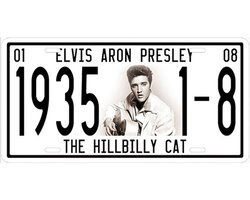Signs-USA - Souvenir Kentekenplaat - metaal - Elvis Presley - 15 x 30 cm
