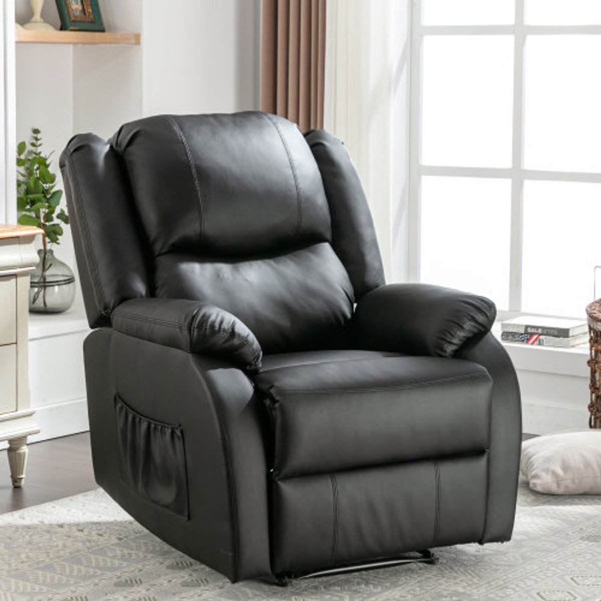 Ontspan Massagestoel PU Lederen Fauteuil met Voetsteun - Product - €324,99