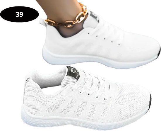 Bovista Tennisschoenen - Heren - Dames - Tenniskleding - Indoor - Outdoor - Wit - Maat 39