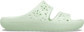 Crocs - Chaussons Classic à découpes florales pour femme - Vert jade - Pointure 36/37