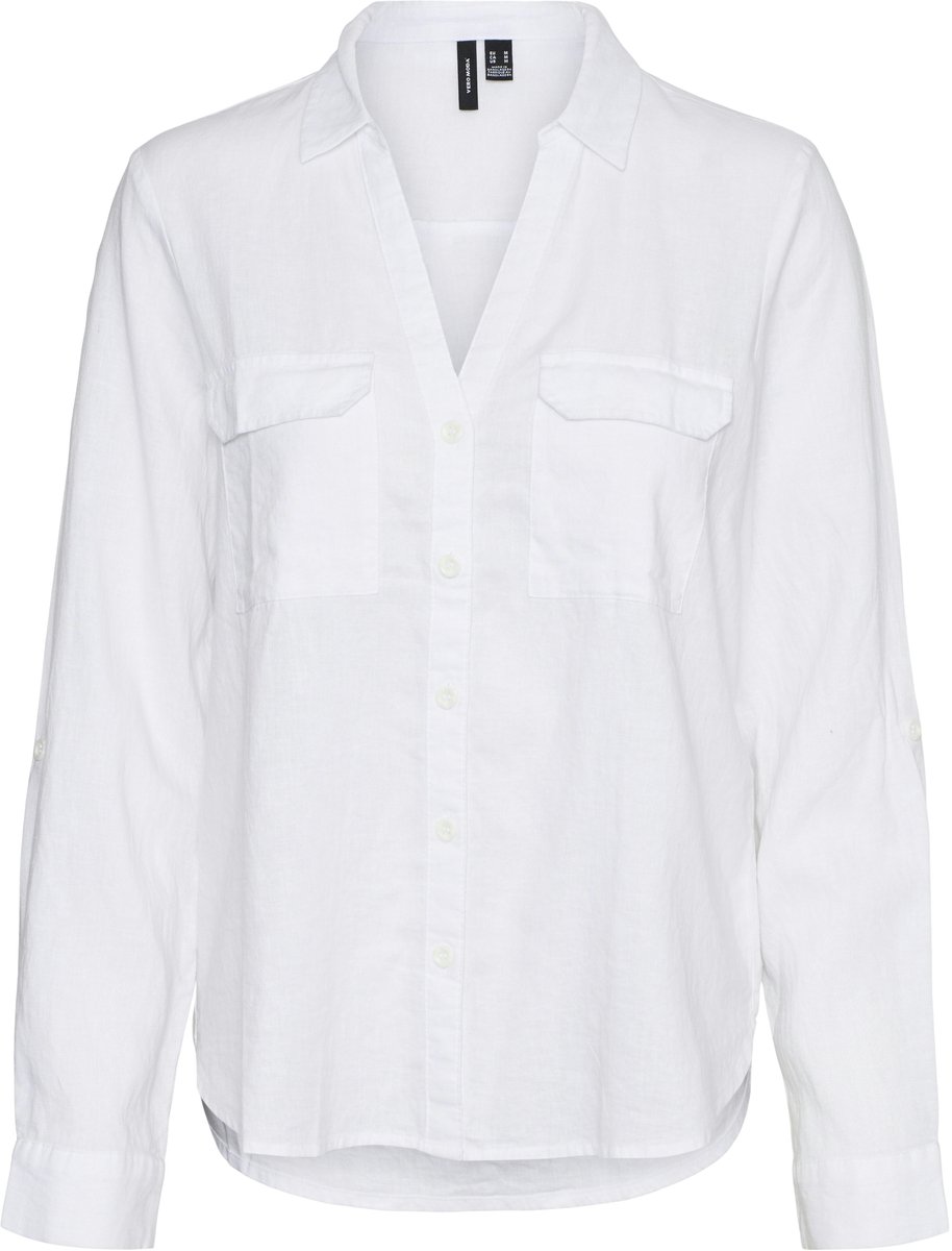 VERO MODA - VMLINN BUMPY LS SHIRT WVN NOOS - Dames - Blouses