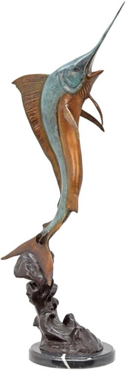 Bronzen beeld - Zwaardvis - sculptuur - 855 cm hoog