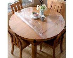 Rond Doorzichtig 2,2mm Dik Tafelzeil 130cm Ø - Transparant tafelzeil