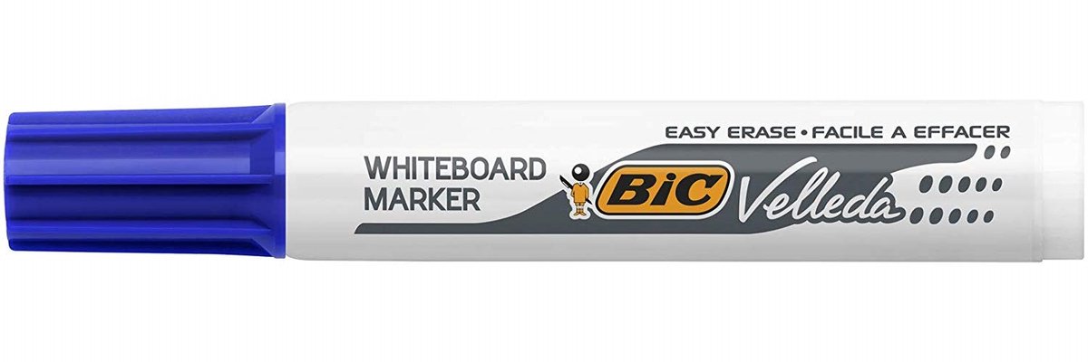 BIC Velleda 1791 markeerstift 12 stuk(s) Beitelvormige punt Blauw