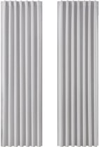 JGS ® Set de 2 Rideaux à boucles modernes et élégants avec occultation thermique, Design Grijs- Wit , H 240 x L 135 cm