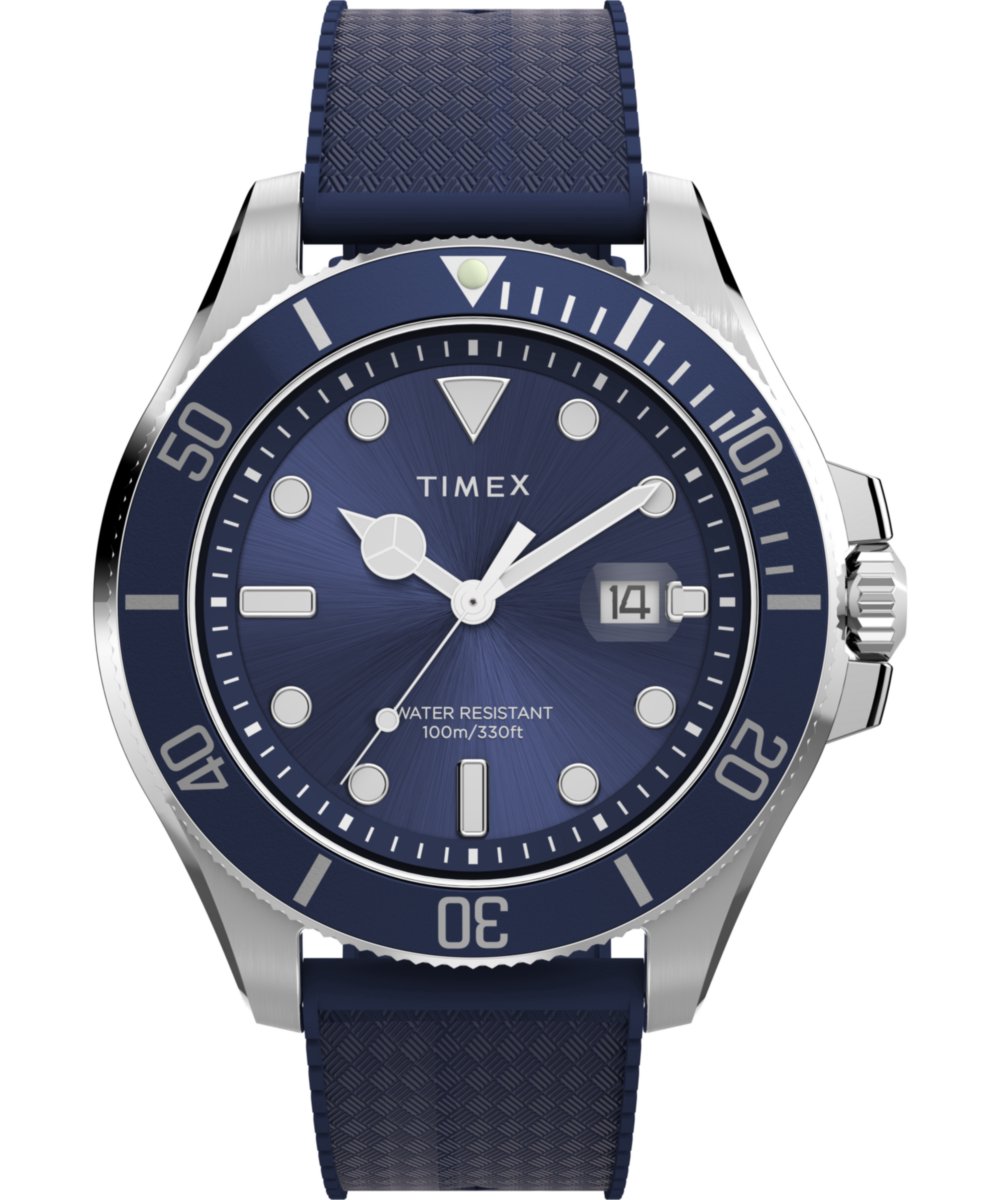 Timex Harborside Coast TW2Y05000 Horloge - Rubber - Blauw - Ø 43 mm