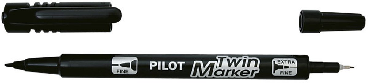 Pilot Twin markeerstift Zwart