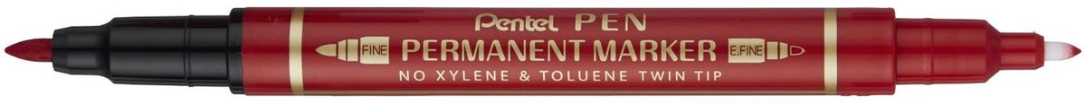 Pentel N75W-BE permanente marker Gesorteerd Rood 1 stuk(s)