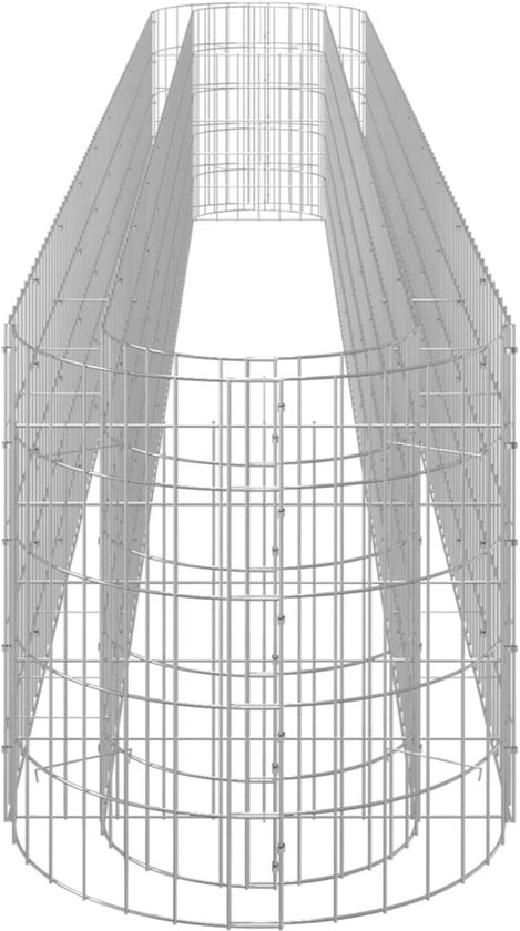 bellissa parterre surélevé en gabion Rond - 95565 - jardinière en Cage à Pierre Ronde - kit avec