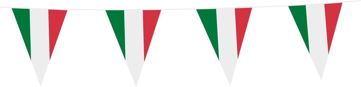 2x Vlaggenlijn Italië 10 Meter - Voetbal EK WK Landen Land Feest Versiering Decoratie