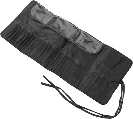 Grote Make-up Tas Met 8 Borstels – Waterdichte Cosmeticatas Met Vakjes, PU Lederen Toilettas Voor Reizen