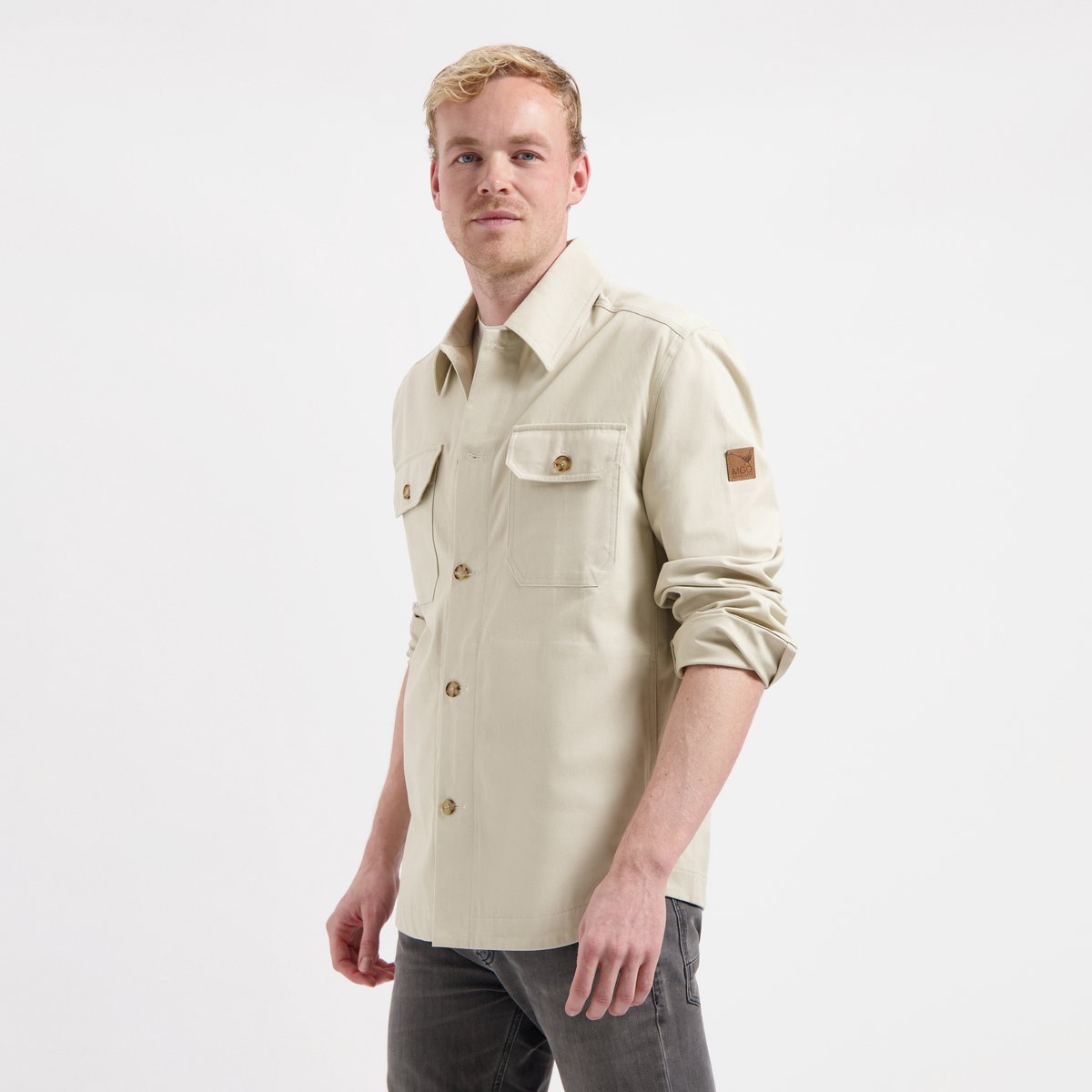MGO Clifford Heren - Overshirt - Zand