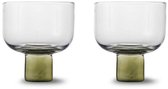 Byon Victoria lot de 2 verres olive
