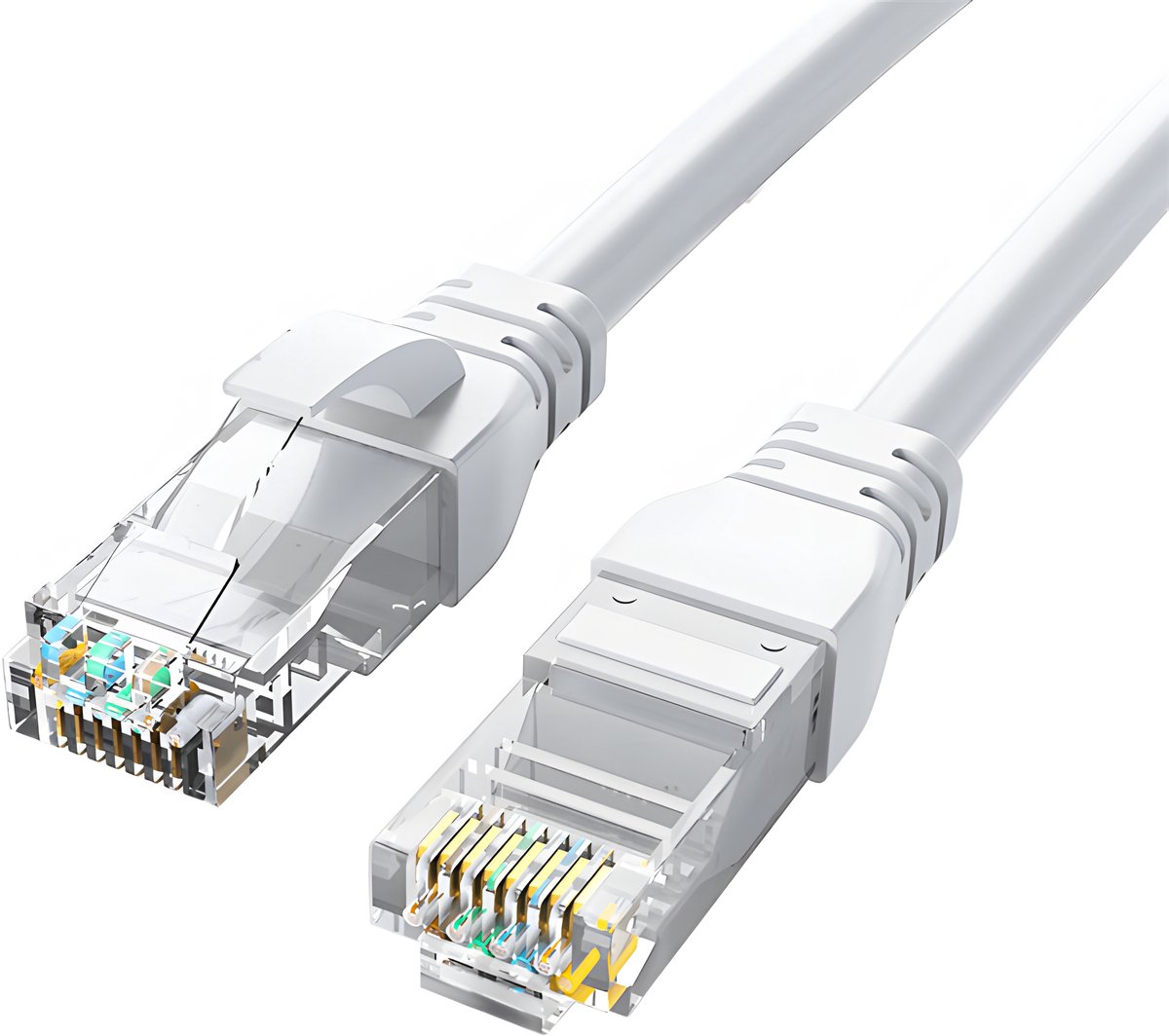 Rainbecom - Internetkabel 10 meter - CAT6 - Patchkabel – UTP CCA - Kabel - Ethernet Kabel - RJ45 - LAN Cable – Netwerkkabel - Grijs