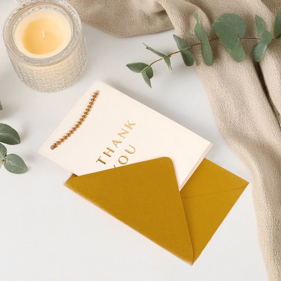 Thank You Card, Bedankkaart, Vriendschaps- En Spreukkaarten Natuurenvelop Waszegel