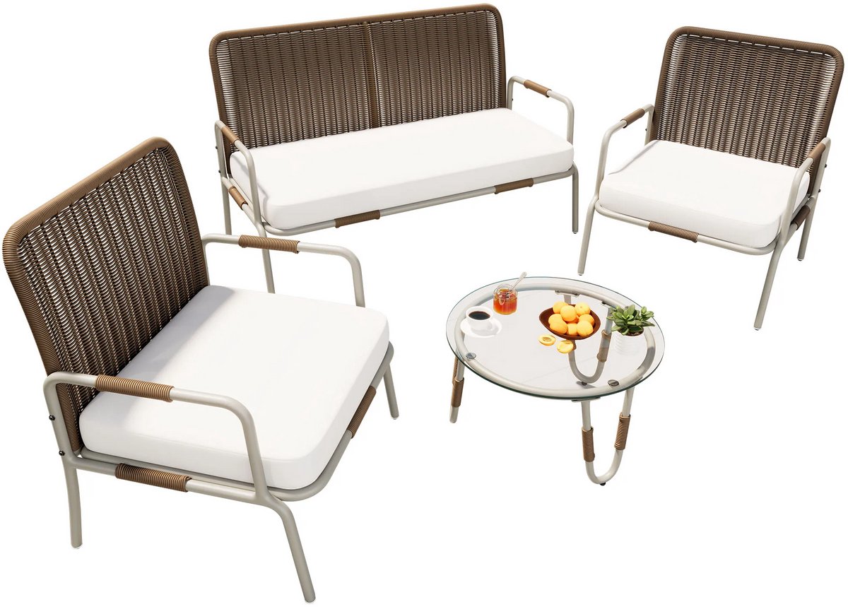 Betaalbare Goederen® Loungeset - loungesets - loungeset tuinmeubels - loungestoel buiten - loungeset balkon - loungebank