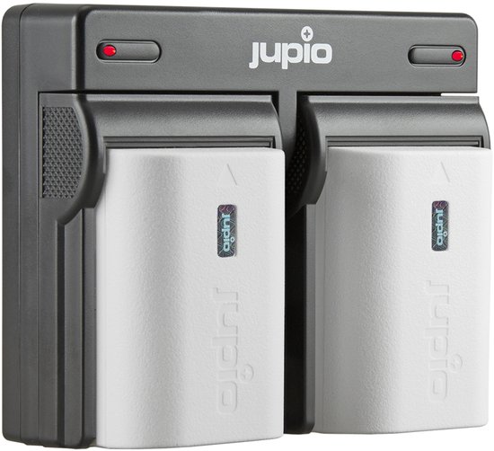 USB Dual Acculader + 2x Canon LP-E6NH 2600mAh Batterijen USB Oplader Jupio Value Pack