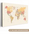 Wereldkaart - Beige