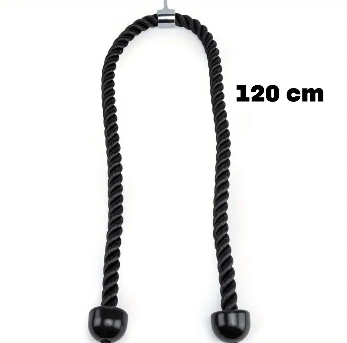XXL Triceps Touw 120 cm – Extra Lang Fitness Touw voor Tricep Extensions, Face Pulls & Krachttraining - Geschikt voor Kabelmachines & Home Gym