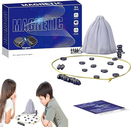 magnetisch schaakspel - tafelschaak, schaak, magnetisch spel, magneten, feestspel, kinderspel