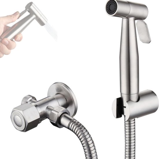 Luvetrex ® Complete RVS Bidetsproeier Set voor Hygiëne en Schoonmaak
