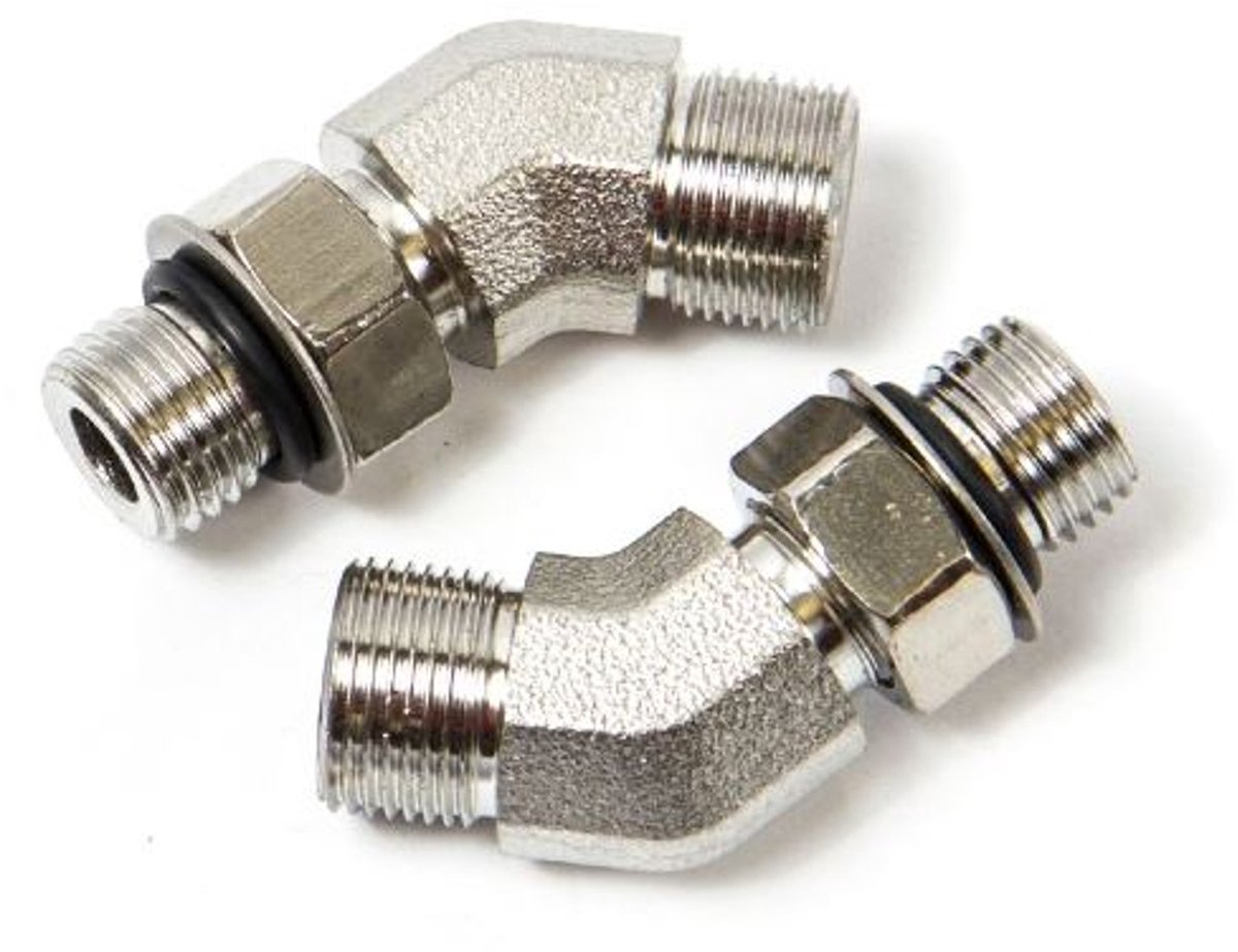 SeaStar 45º RVS ORB-5 fitting (2 stuks) | HF6011