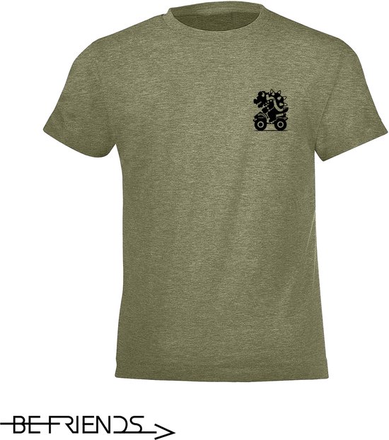 Be Friends T-Shirt - Bowser - Heren - Kaki groen - Maat XL