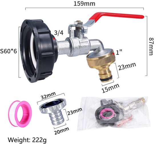 Watergo Premium 1/2 of 3/4 inch kraan messing kogelkraan gebruik in de