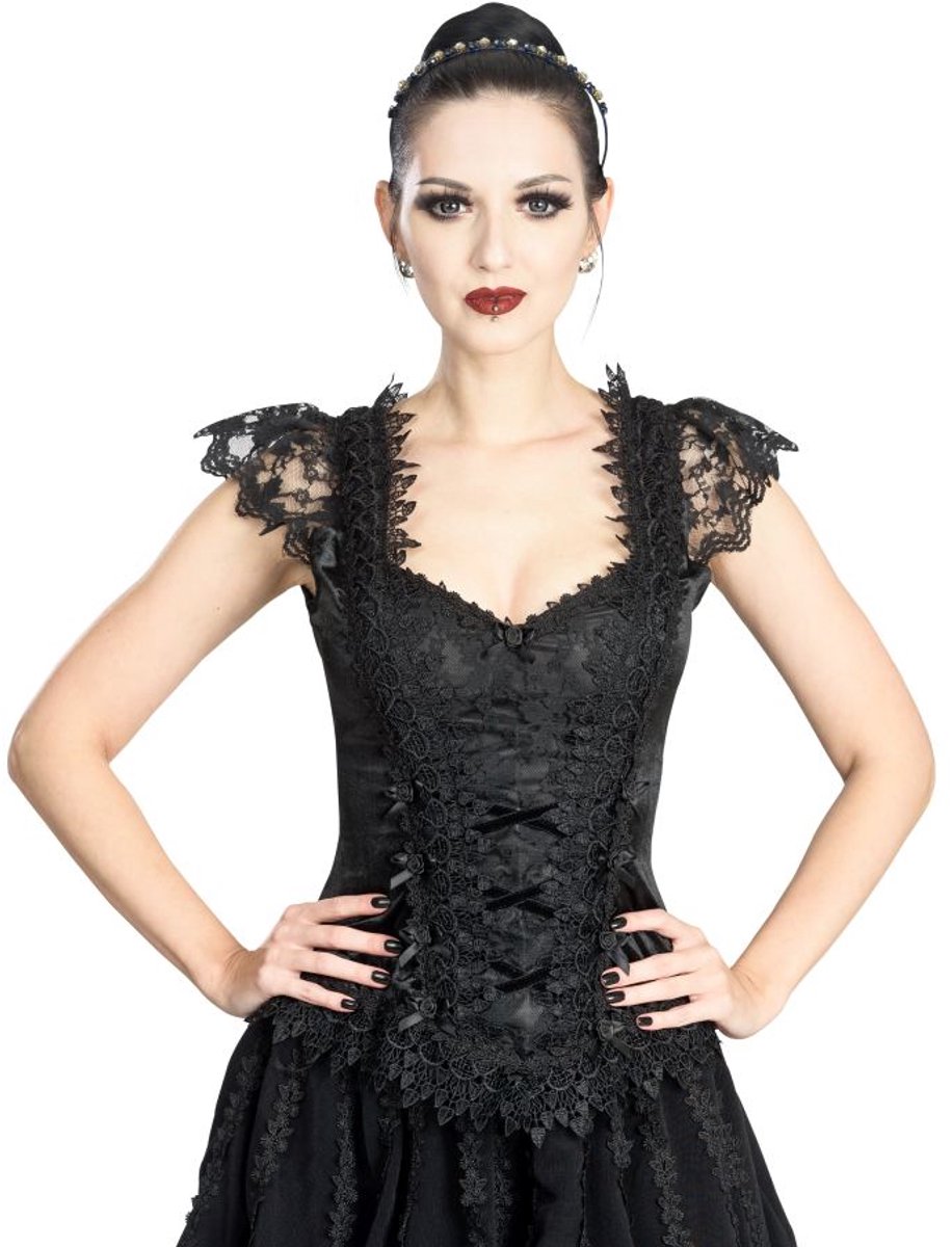 Sinister - 1296 Mouwloze top - XS - Zwart