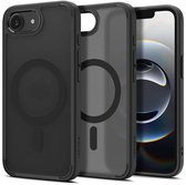 Étui Spigen adapté à Apple iPhone 16e | MagFit hybride Crystal | Compatible avec MagSafe/Qi2 | Couverture arrière avec aimant | Zwart givré