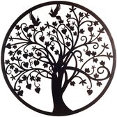 Levensboom | liefde | lasergesneden wandornament van kwaliteitsmetaal | 60×60 | tree of life