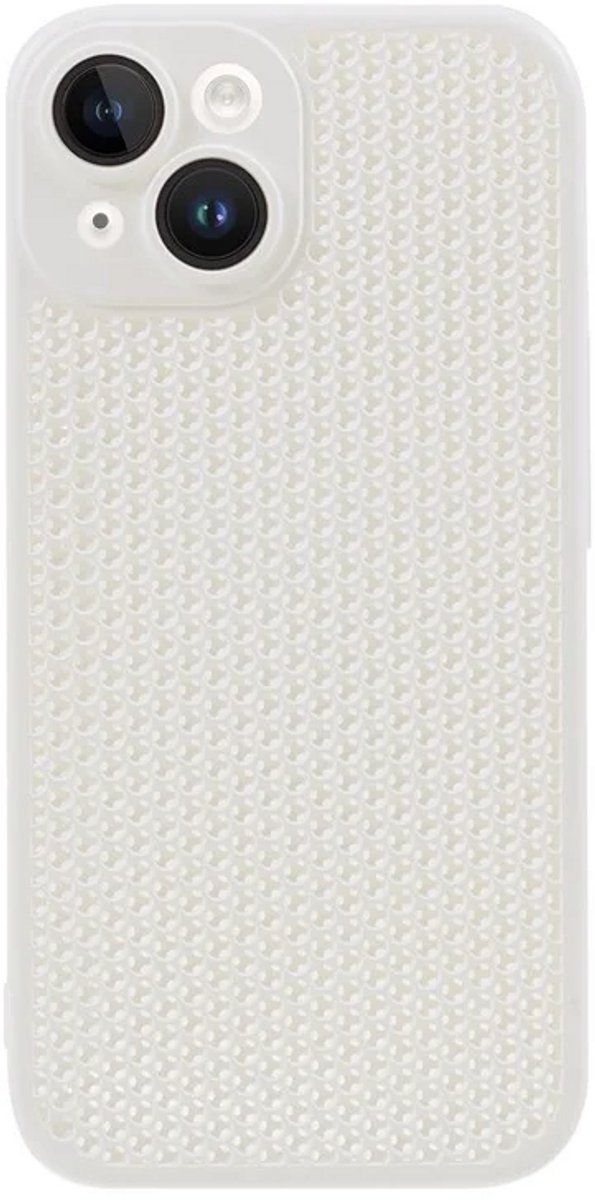 Cityhoesje - iPhone 15 - Kstdesign Icenets - Series Backcover, Heat Dissipation Hard - Wit