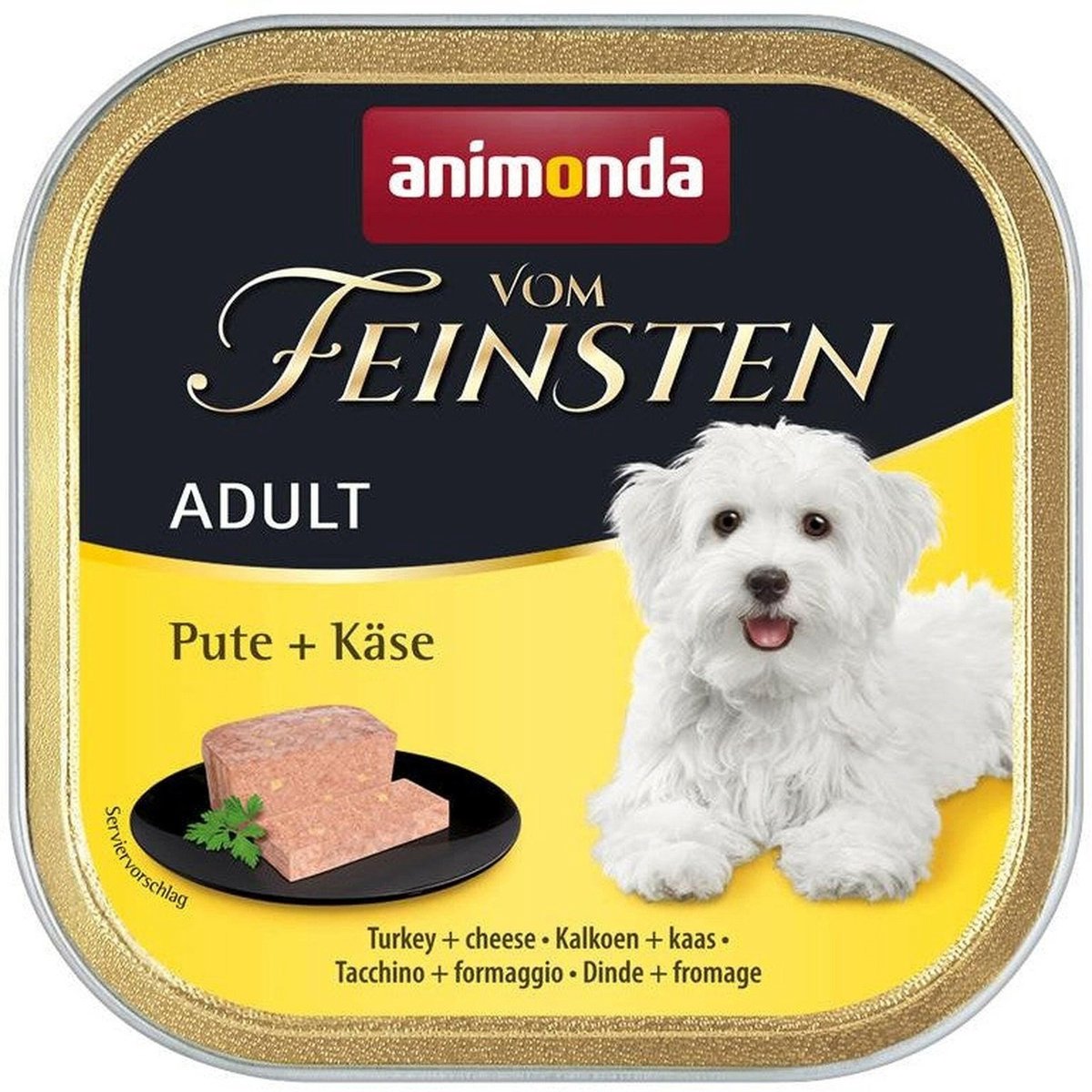 Animonda Animonda Dog Vom Feinsten Adult 22x150g - Kalkoen & Kaas