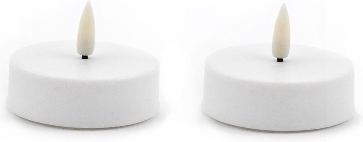 led XL waxinelicht wit - 2 stuks