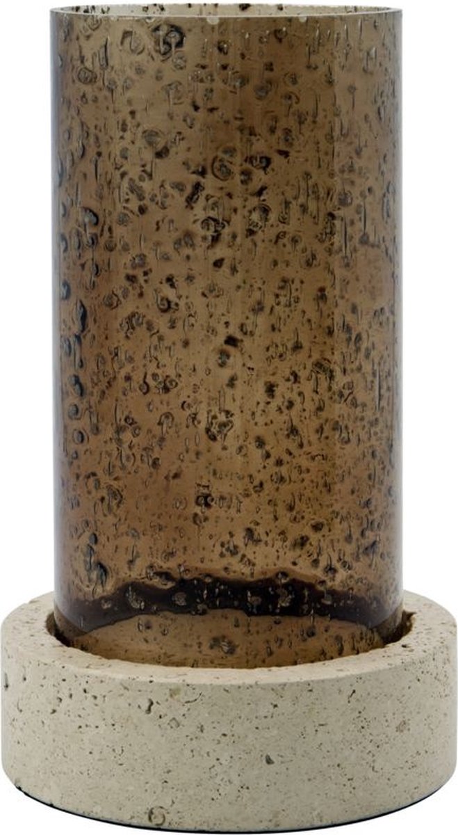 Windlicht Rivo bruin 13cm
