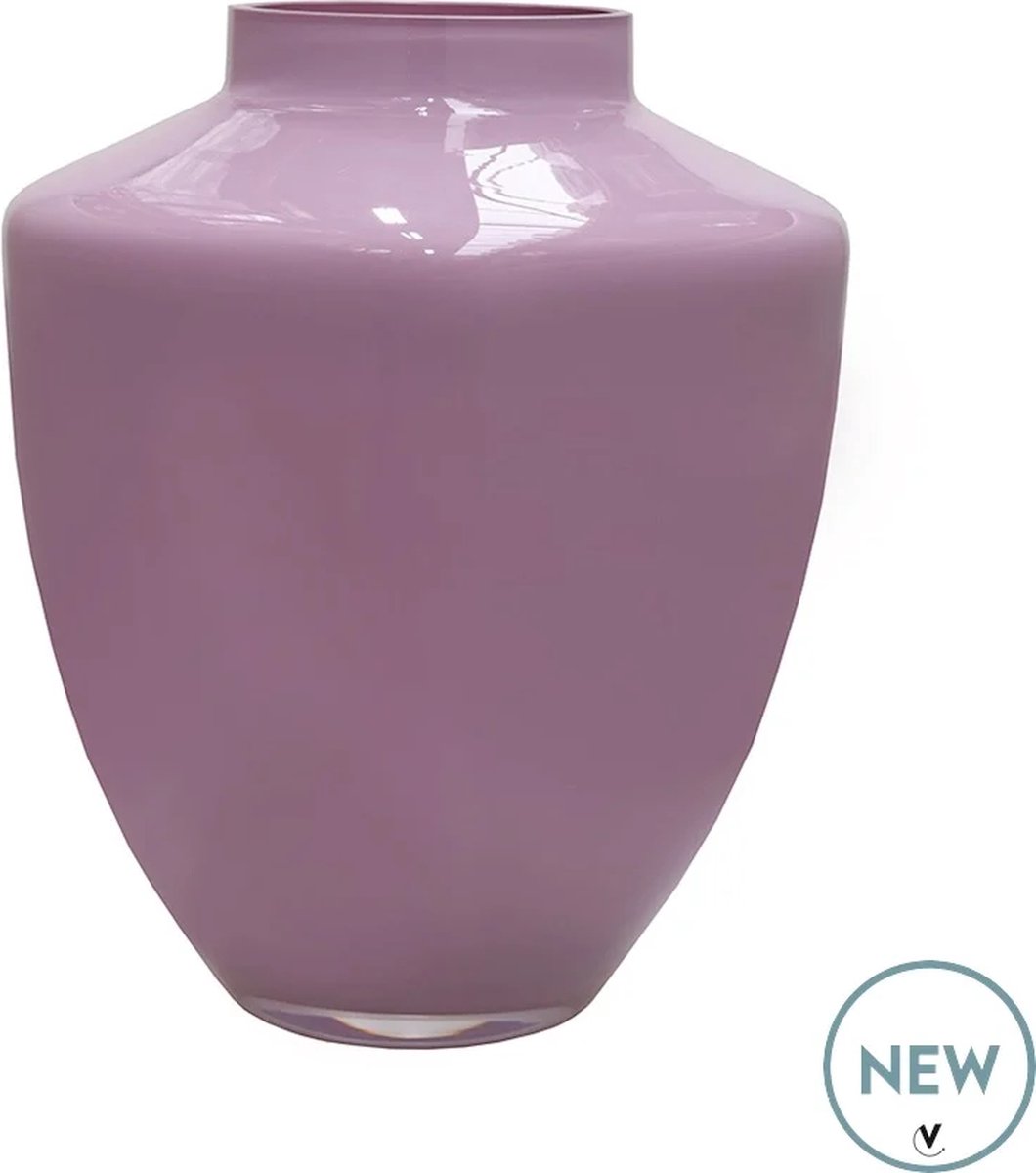 Vase The World Vaas Tugela | Small | light pink - Licht roze | Mondgeblazen glas | Ø24,5 x H29 cm