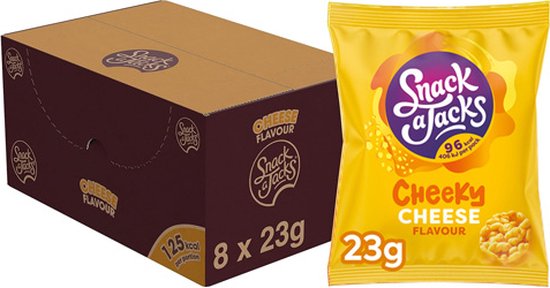 Snack A Jacks Crispy Cheese - Tussendoortje - 8 x 23 gram